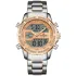 NAVIFORCE NF9190 Mens Watches Top Brand Luxury Stainless Steel Quartz Wrist Watch Men Sports Dual Time Digital Analog Clock